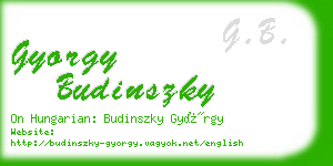 gyorgy budinszky business card